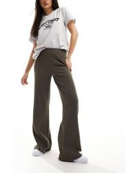 ASOS - Wide Leg Heavyweight Rib Trouser - Lyst