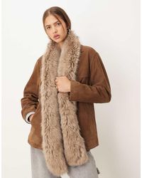 ASOS - Smalle Sjaal Van Imitatiebont - Lyst