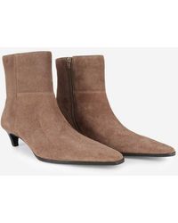 OFF THE HOOK - Pheonix Suede Kitten Heel Ankle Boots - Lyst