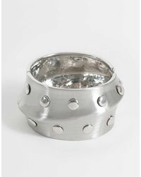 Reclaimed Vintage - Cuff Bangle With Stud Detail - Lyst