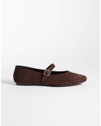 SEQWL - Iris Faux-suede High Vamp Ballet Flats - Lyst