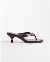 ASOS - Havana Toe Thong Kitten Heel Sandals - Lyst
