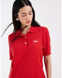 Tommy Hilfiger - Pull en maille pointelle à col polo - Lyst