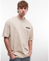 AllSaints - Redact Oversized Embroidered Logo T-shirt With Back Print - Lyst