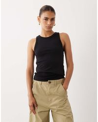 ARKET - Geribbeld Jersey Hemdje - Lyst