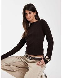 & Other Stories - Pure Merino Wool Ribbed Knitted Top With Flare Sleeves - Lyst