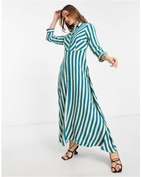 Y.A.S - Striped Maxi Shirt Dress - Lyst