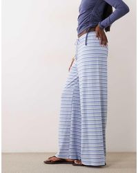 Gina Tricot - Supersoft Jersey Wide Leg Pants With Drawstring Waist - Lyst