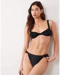 Miss Selfridge - Mix And Match Ruched Cup Bikini Top - Lyst