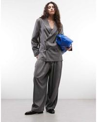 Collusion - Balloon Leg Pant With Tie Waist-grey - Lyst