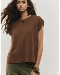 Stradivarius - – ärmelloses basic-t-shirt - Lyst