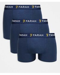 Farah - 3-pack Jacquard Waistband Logo Boxers - Lyst