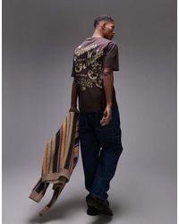 TOPMAN - Oversized Fit T-Shirt With Front And Back Farmers Market Print - Lyst