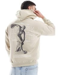 Pull&Bear - Front Graphic Printed Hoodie - Lyst