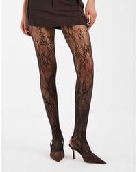 Vero Moda - Lace Detail Tights - Lyst