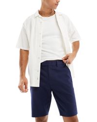 ASOS - Smart Slim Fit Linen Blend Shorts - Lyst