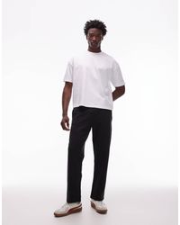 TOPMAN - – gerade geschnittene jogginghose aus schwerem stoff - Lyst