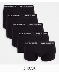Jack & Jones - Pack De 5 Pares De Calzoncillos En De - Lyst