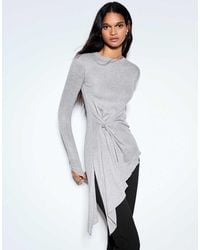 Bershka - Asymmetric Long Sleeve Top - Lyst