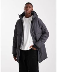 Only & Sons - Waterproof Longline Puffer Coat With Hood - Lyst