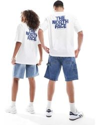 The North Face - Stone Block Logo Backprint Oversized T-shirt - Lyst