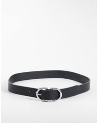 Vero Moda - Cintura Spalmata Con Dettagli Metallici Argentati Nera - Lyst