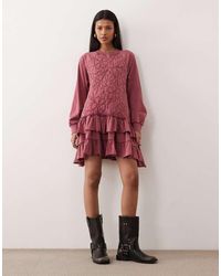 ASOS - Premium Quilted Sweat Mini Dress - Lyst