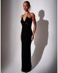 South Beach - Knitted Halterneck Cut-Out Detail Maxi Dress - Lyst