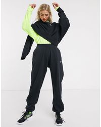 Nike Mini Swoosh Oversized Black Trackies