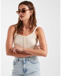 & Other Stories - Longline Ribbed Vest With Button Details - Lyst