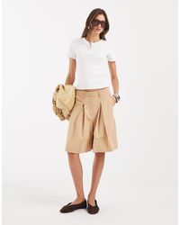 Aware - Deep Pleat Front Longline Shorts - Lyst