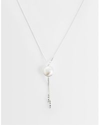 Reclaimed Vintage - Longline Necklace With Ball Detail - Lyst