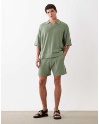 ASOS - Wide Co-ord Knitted Boucle Shorts - Lyst
