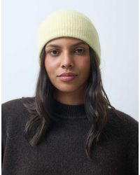Pieces - Fluffy Rib Knitted Beanie - Lyst