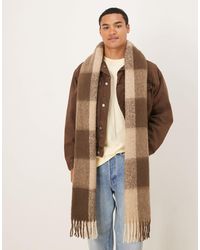 ASOS - Woven Oversized Check Scarf - Lyst