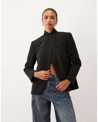 Lioness - Trophy Club Asymmetric Wrap Front Blazer - Lyst
