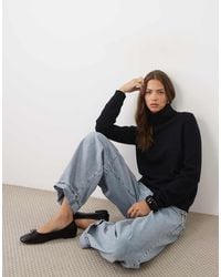ASOS - Premium 100% Merino Wool Roll Neck Sweater - Lyst