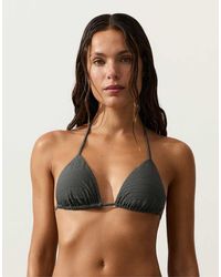 Oysho - Washed Effect Jacquard Triangle Bikini - Lyst