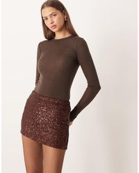 ASOS - Allover Sequin Micro Mini Skort - Lyst