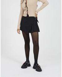 Brave Soul - Pleated Wrap Over Skort - Lyst