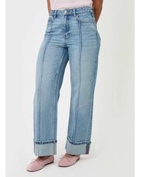 Threadbare - Wide Leg Turn Up Jeans - Lyst