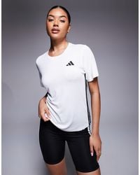 adidas Originals - Adidas Training 3 Stripe T-shirt - Lyst