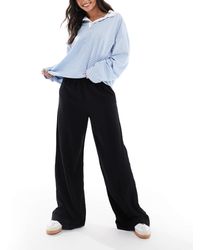ASOS - Tie Waist Linen Blend Trouser - Lyst