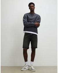 River Island - Slim Fit Washed Denim Shorts - Lyst