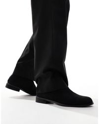 London Rebel - Wide fit – elegante, formelle ankle-boots aus wildlederimitat - Lyst