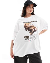 ASOS - Asos design curve - t-shirt oversize avec imprimé jeep eagle sous licence - Lyst