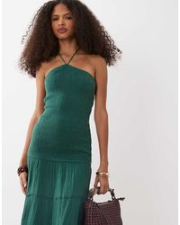 Mango - Teen Halterneck Tiered Maxi Dress - Lyst