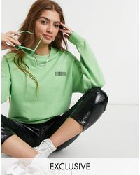 Reclaimed (vintage) Inspired Sweatshirt With Multi Logo - Green