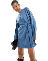 River Island - Long Sleeve Jersey Sweater Mini Dress - Lyst