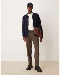 Mango - Broek Met Rechte Pijpen En Geplooide Gestrikte Taille - Lyst